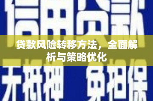 嘉模堂区贷款风险转移方法，全面解析与策略优化