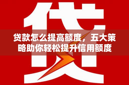 嘉模堂区贷款怎么提高额度，五大策略助你轻松提升信用额度