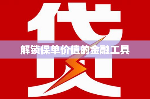 嘉模堂区解锁保单价值的金融工具