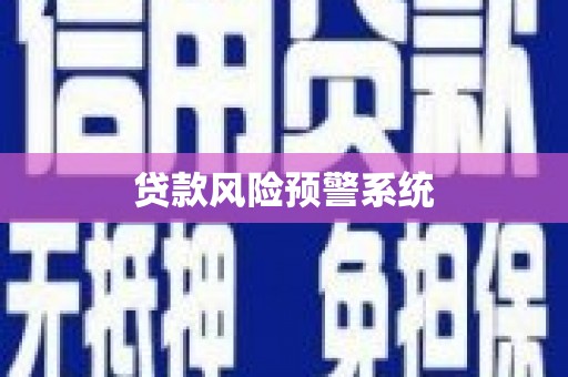 嘉模堂区贷款风险预警系统