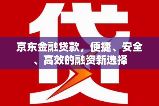 嘉模堂区京东金融贷款，便捷、安全、高效的融资新选择